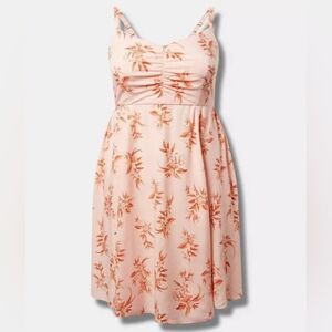 Torrid Floral Peach Mini Sundress